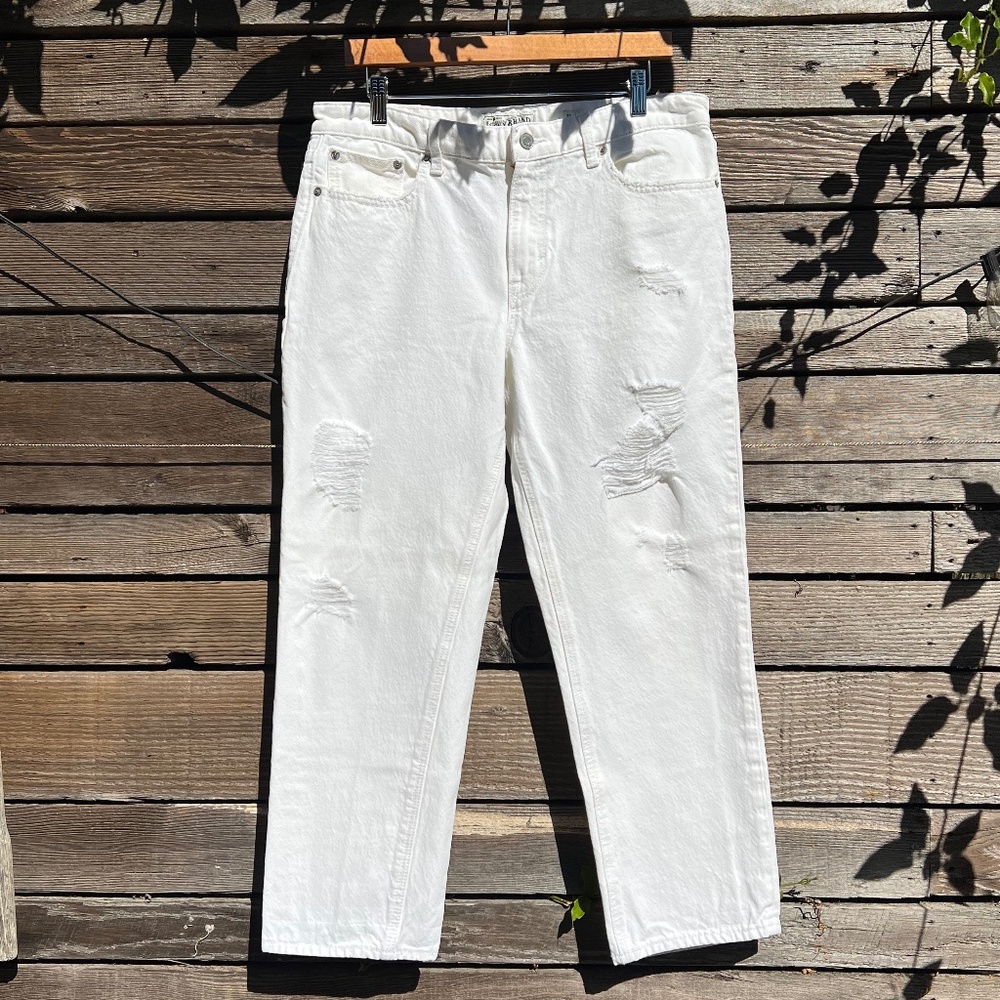 Lucky ripped Jean in white denim: Size 12 W31 L26